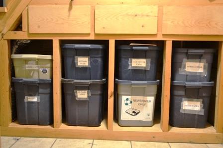 Pete and Alys's Recycing bins 